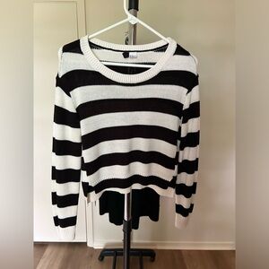 White & Black Stripe Sweater